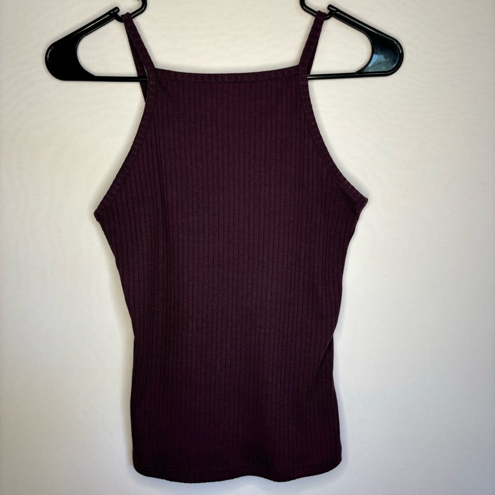 H&M Purple Ribbed Tank top | Size Medium